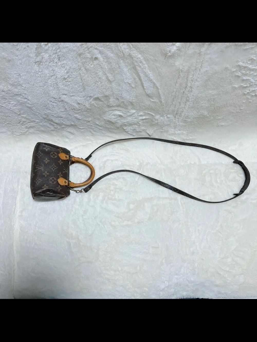 Louis Vuitton Monogram Crossbody Mini Bag with Vachetta Handles